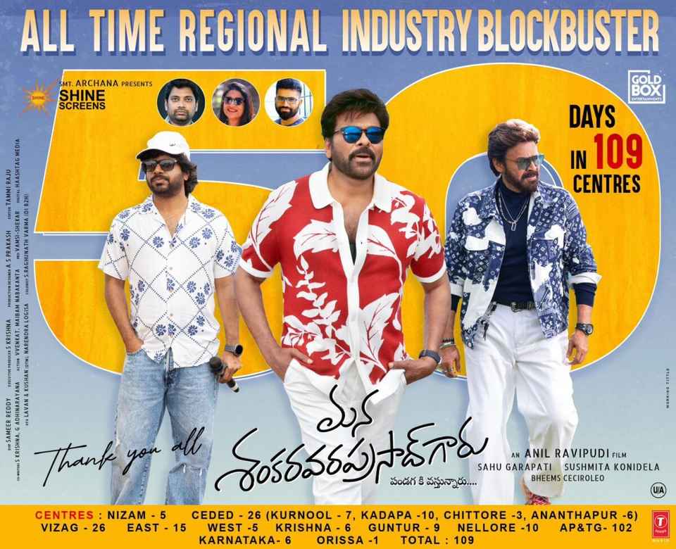 Mana ShankaraVaraPrasad Garu centers